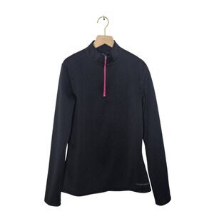 Hot Chillys Women's Base Layer 1/4 Zip Top Size Large Black
